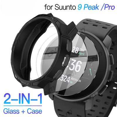 Θήκη + Τζάμι για Suunto 9 Peak / Pro 9H Premium Προστατευτικό Οθόνης & Προστατευτικό Κάλυμμα Bumper για Suunto 9 Peak Αξεσουάρ