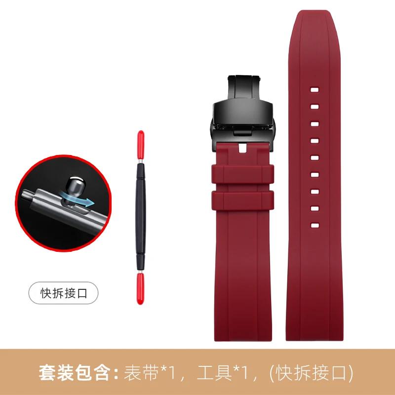 Für Seiko PROSPEX Panda Chronograph SSC813P1/SSC909P1/SSC817P1 Silikon-Gummi-Uhrenarmband – 20mm Weiches Wasserdichtes Armband für Herren