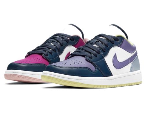 Air Jordan 1 Low SE Mismatched Purple Magenta 2021 Women's DJ4342-400
