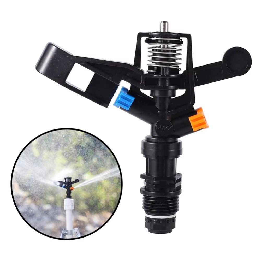 1/2 Inch Thread Water Spray Nozzle 360 Degree Rotating Sprinkler Head Impact Sprinkler  Lawn Yard