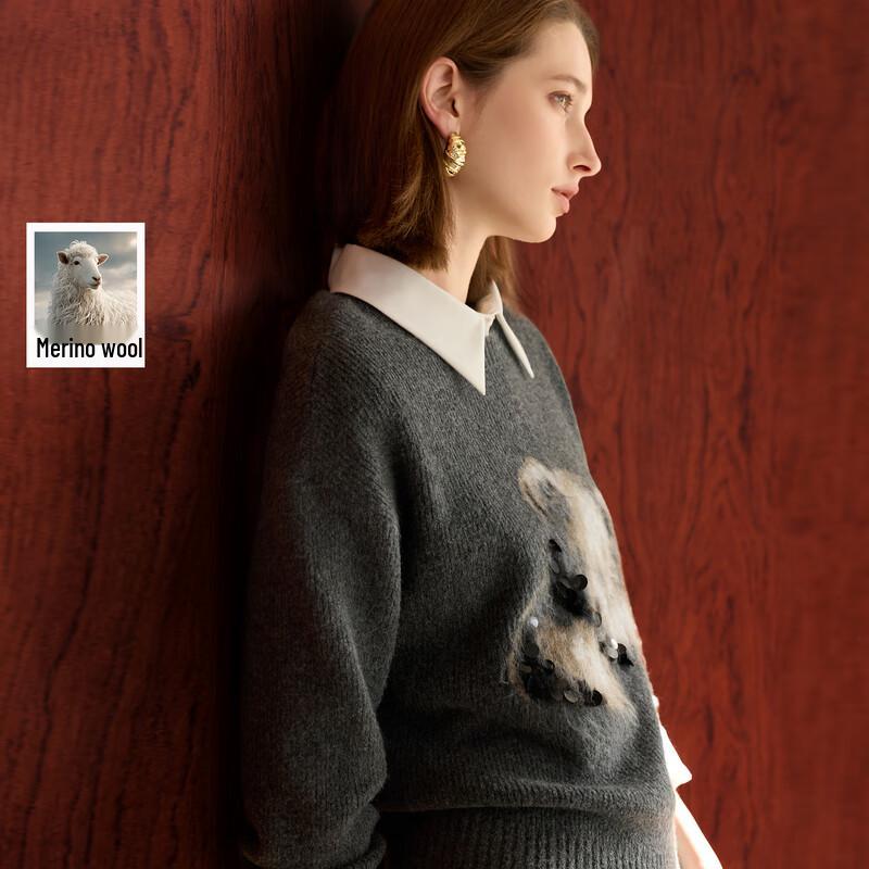

Little Bear Jacquard Knit Pullover L 165/88A