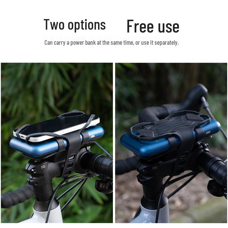 Silicone Quick-Release Phone Holder Power Bank for Bikes