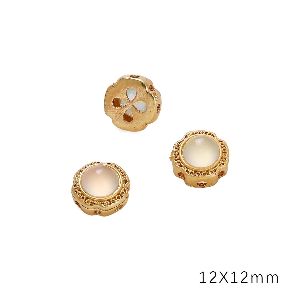 

Медный песок, золото, полая перегородка, бусина для изготовления ювелирных изделий своими руками, аксессуары для рукоделия 12x12mm белый