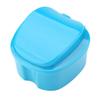 Denture False Teeth Storage Box Case With Filter Screen Dental Appliance Light Blue