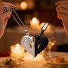 Ensemble Collier Pendentif Cœur d'Ange 1 Collier assortis pour Couple Magnétique