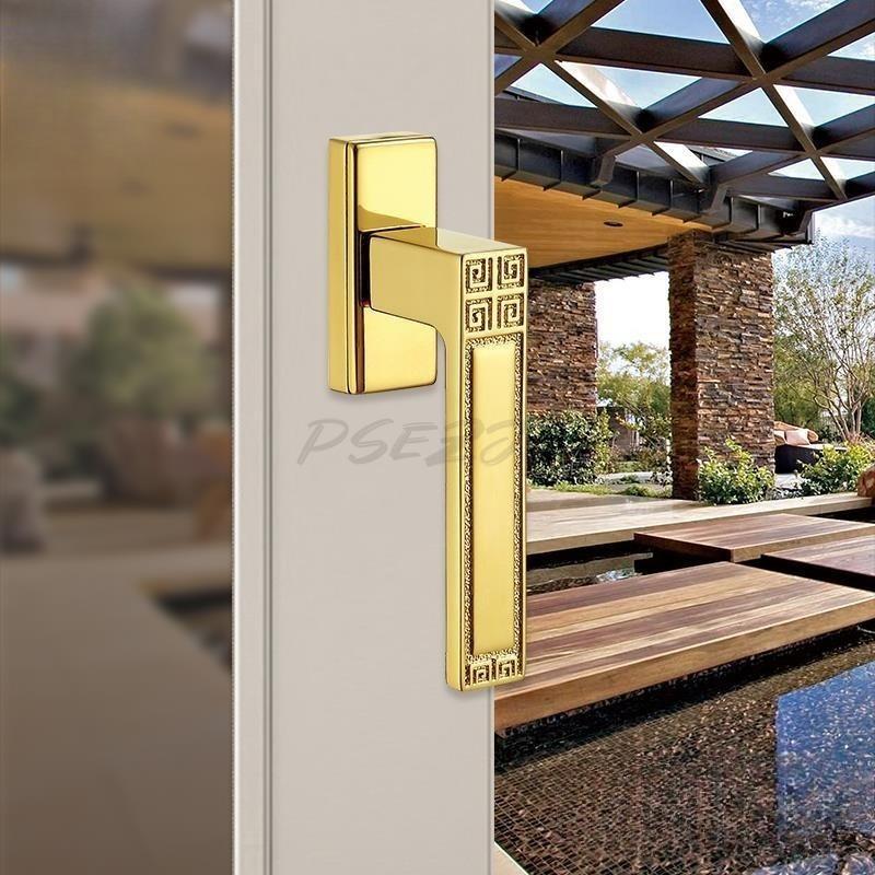 1pc Household Brass Forged Window Handle Thickened Solid Window Handle Push Window Handle Inside and Outside