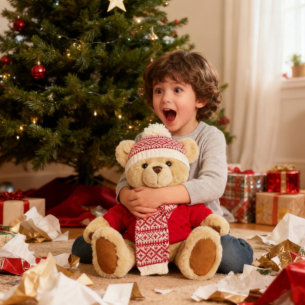 Light Brown : Red And Knitted With Gold Label, Warm Companionship And Hidden