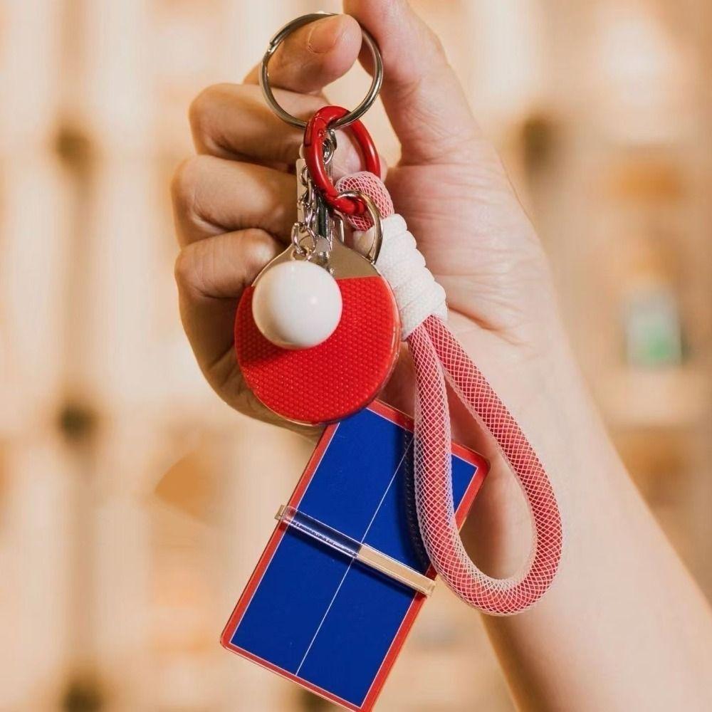 Shuttlecock Sports Badminton Keychain Bag Hanging Table Tennis Keyring  Sport Fans