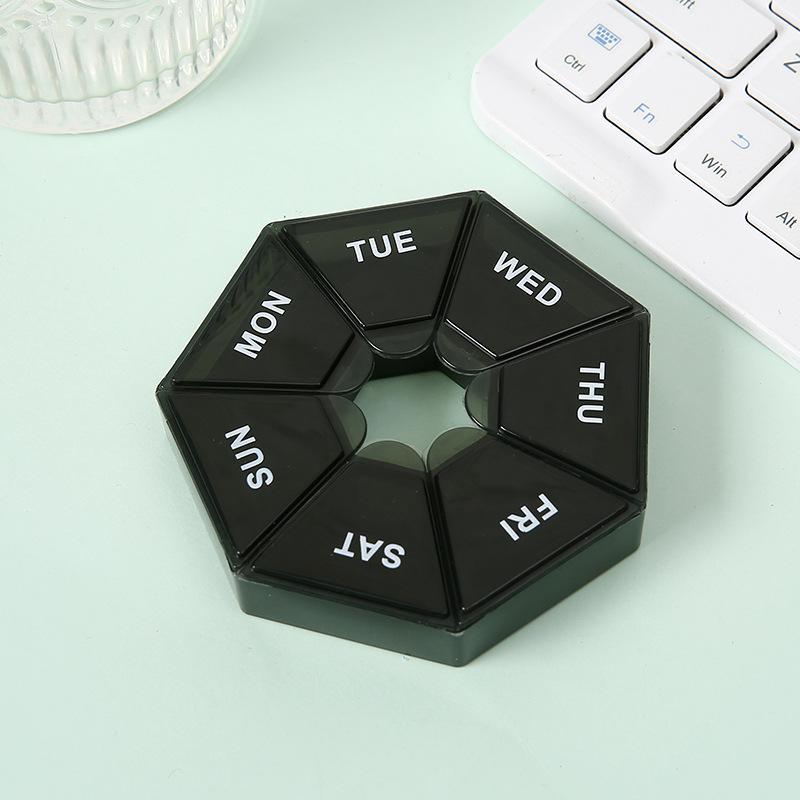7 Days Pill Storage Box Mini Travel Portable Medicine Dispenser Multifunction Plastic Seven Compartment Sealer Box