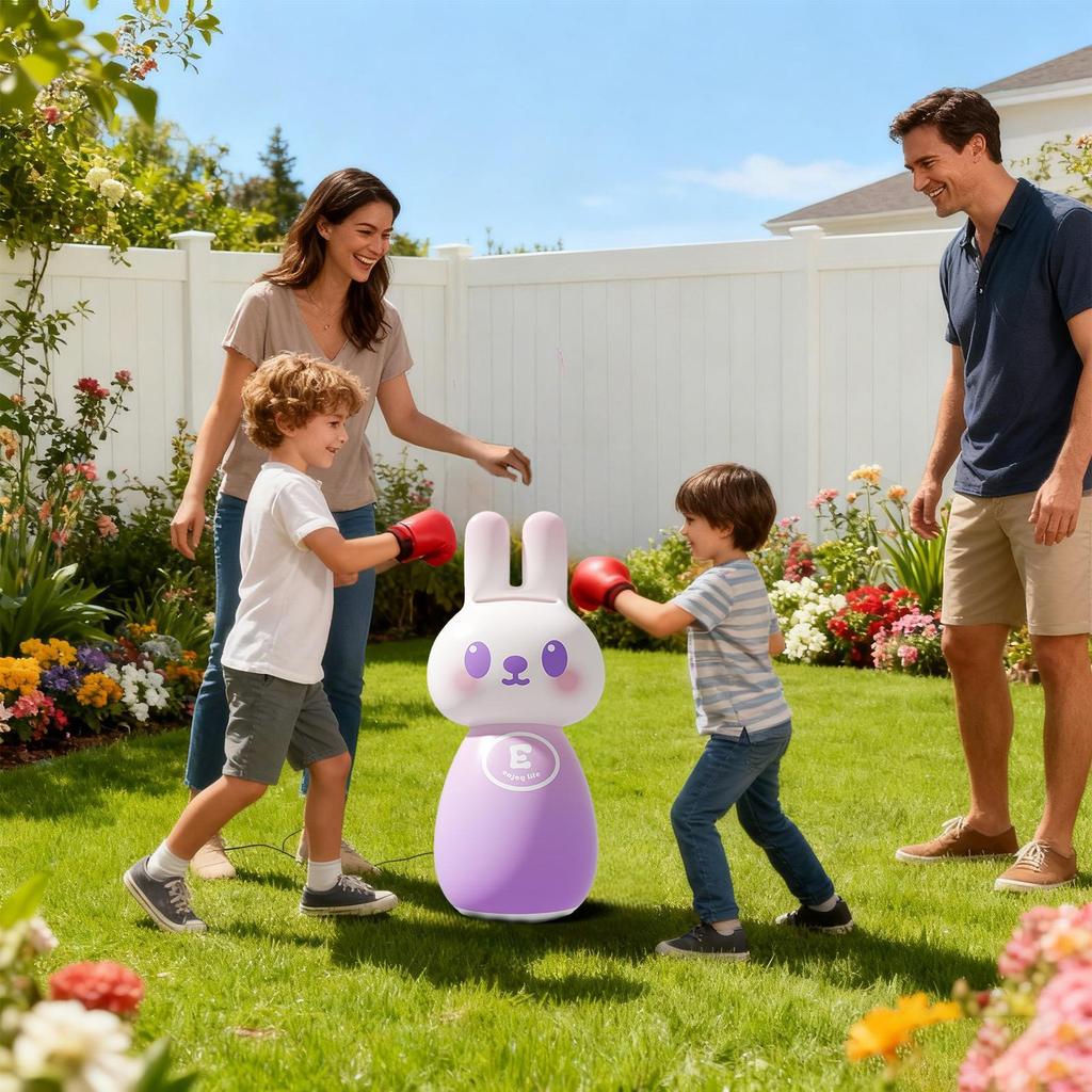 Boxing Bag For Kids 25.5 Inch Animal Shape Karate Equipment Standing Blow Up Punching Bag For Game Gym Kicking Karate Indoor