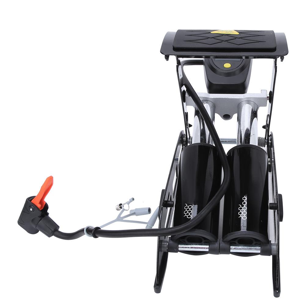 Portable High Pressure Foot Pedal Air Pump Inflator for Mountain Bike Electric Scooter Motorcycleblack