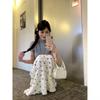 Korean-Style Floral Lace Fishtail Skirt Set for Women