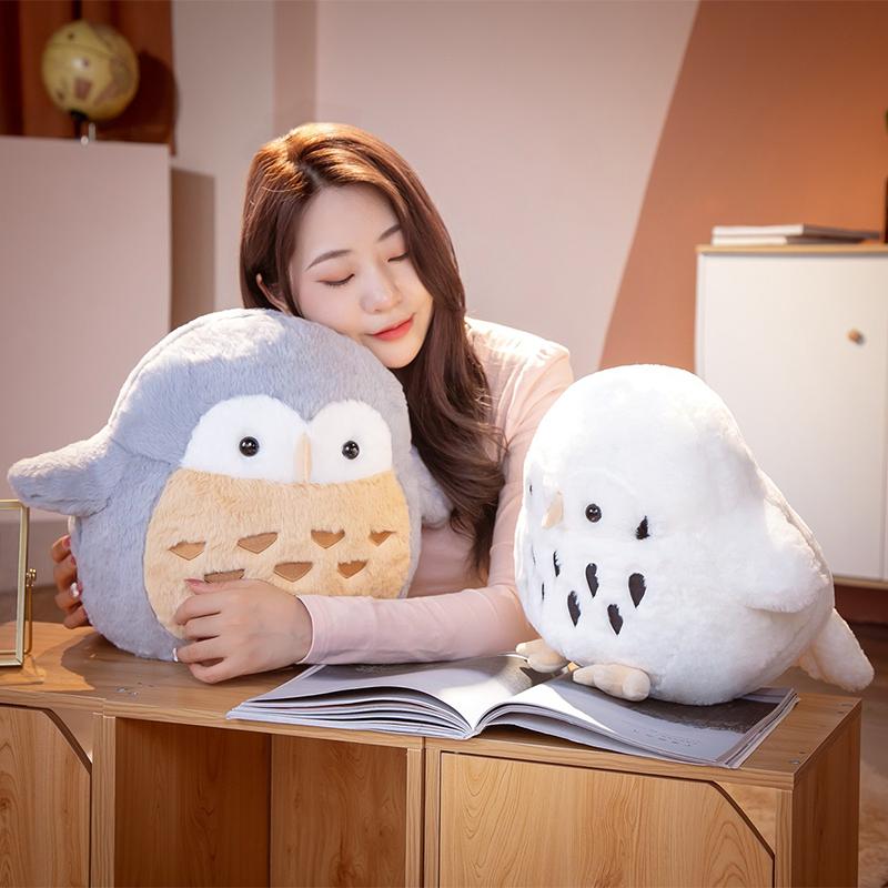 35-45Cm Cute Owl Plush Toys Kawaii Cartoon Nighthawk Doll Soft Simulation Stuffed Eagle Animal Sleep Pillow Xmas Gift For Kids