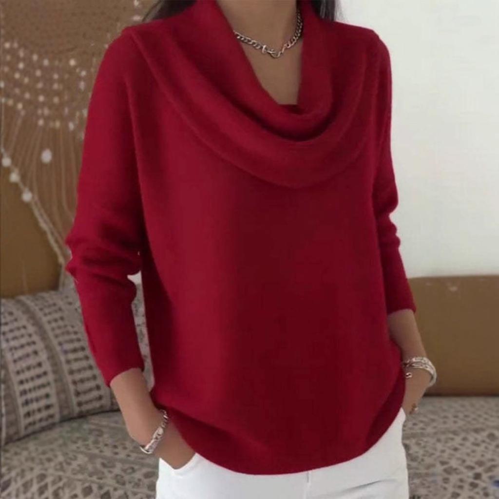 Women Sweater, Long Sleeve ,Solid Color Knitwear ,Casual Tops ,Autumn Winter Fashion Clothing