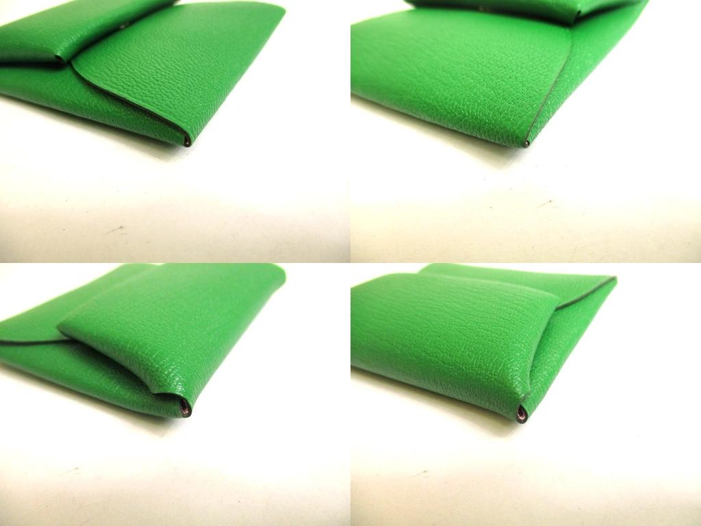 Authentic HERMES Bamboo & Rose Darling Chevre Myzore Leather Coin Purse Bastia #a925  Refurbished