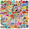100 Pezzi Animali Mini Carini Cibo Cartoni Animati Graffiti Adesivi Telefono Chitarra Laptop Quaderno Valigia Tazza Adesivo Impermeabile Giocattolo per Bambini