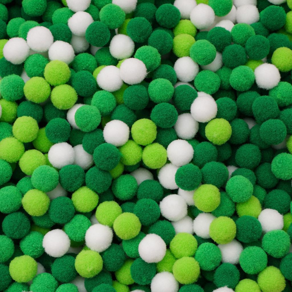 20-200 Stück Bunte Pompon-Plüschbälle Gemischte Farbe Kreatives Kinder-Handarbeitsmaterial Glitzer-Schaumstoffball DIY Bastelbedarf
