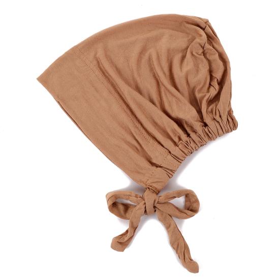 Berretto Foulard Monocolore da Donna Regolabile Traspirante Elasticizzato Antiscivolo Cotone Sottocappello Sotto Foulard Cappello Interno Cappello da Notte per Dormire Cuffia per Capelli