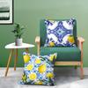 Classical Luxury Lemon Pattern Pillow Case Double-Sided Plush Sofa Cushion Covers Organic Breathable Invisible Zipper