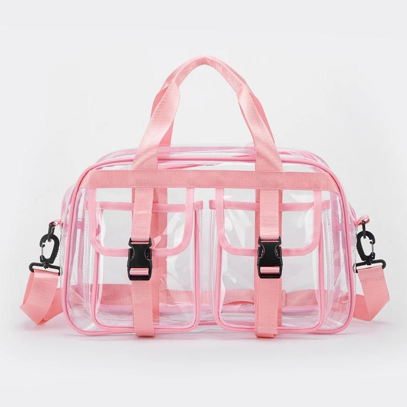 Zipper Solid Color PVC Travel Duffels 2026 Hot Sale Simple Large Capacity Casual Shoulder Bag Soft Trendy Western Style Handbag