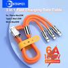 6A 120W Data Cable 3 In 1 Super Fast Charging Cable Type C Micro USB Charger Cable for Smartphones