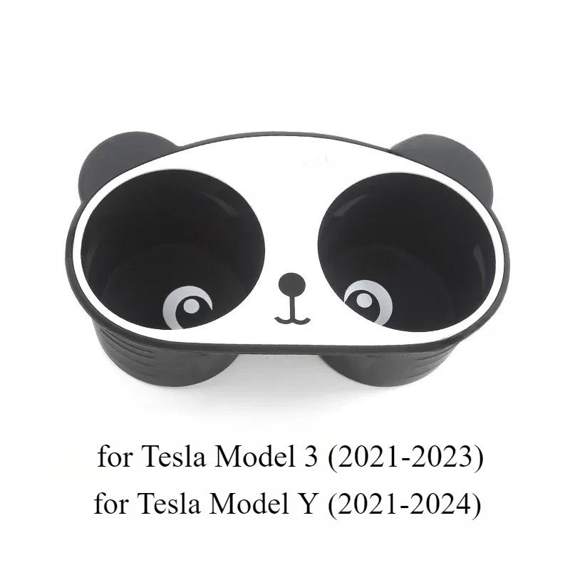 

Central Control Water Cup Holder for Tesla Model Y 2025-2025 Panda Cartoon Car Limiter Drinks Bracket Car Interior Accessories чёрный
