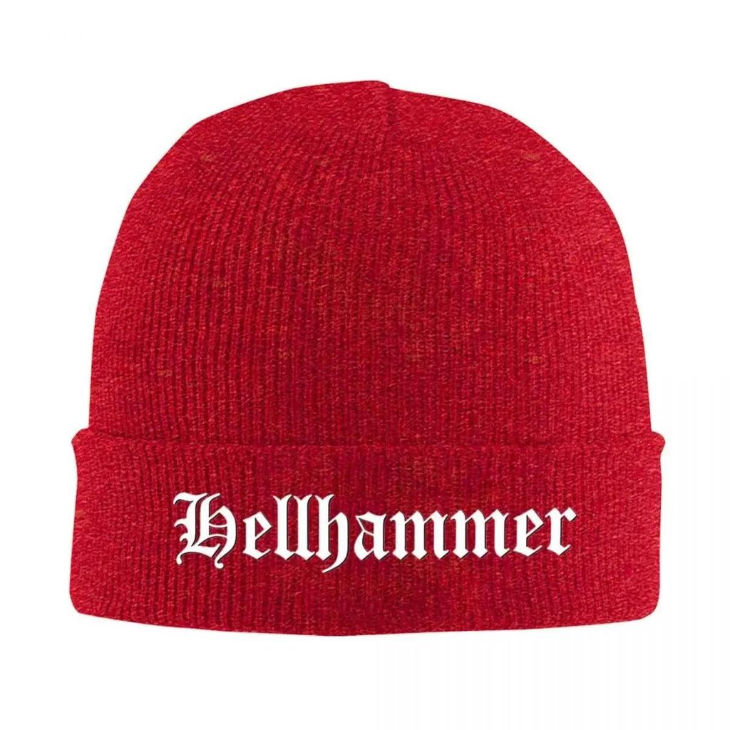 2025 New Hellhammer Rates Knitted Hat For WoUnisex Unisex Beanie Winter Hat Death Retro 80s Warm Cap
