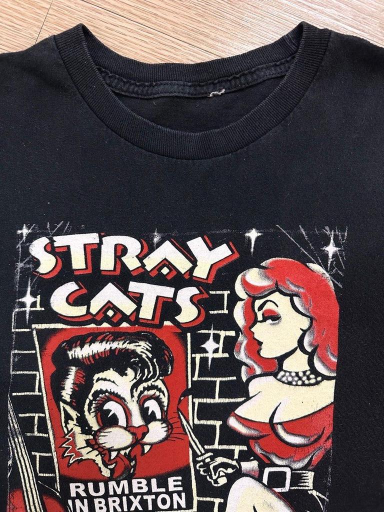 Stray Cats Band Schwarz Klassischer Stil Baumwolle T-Shirt Unisex S-5XL