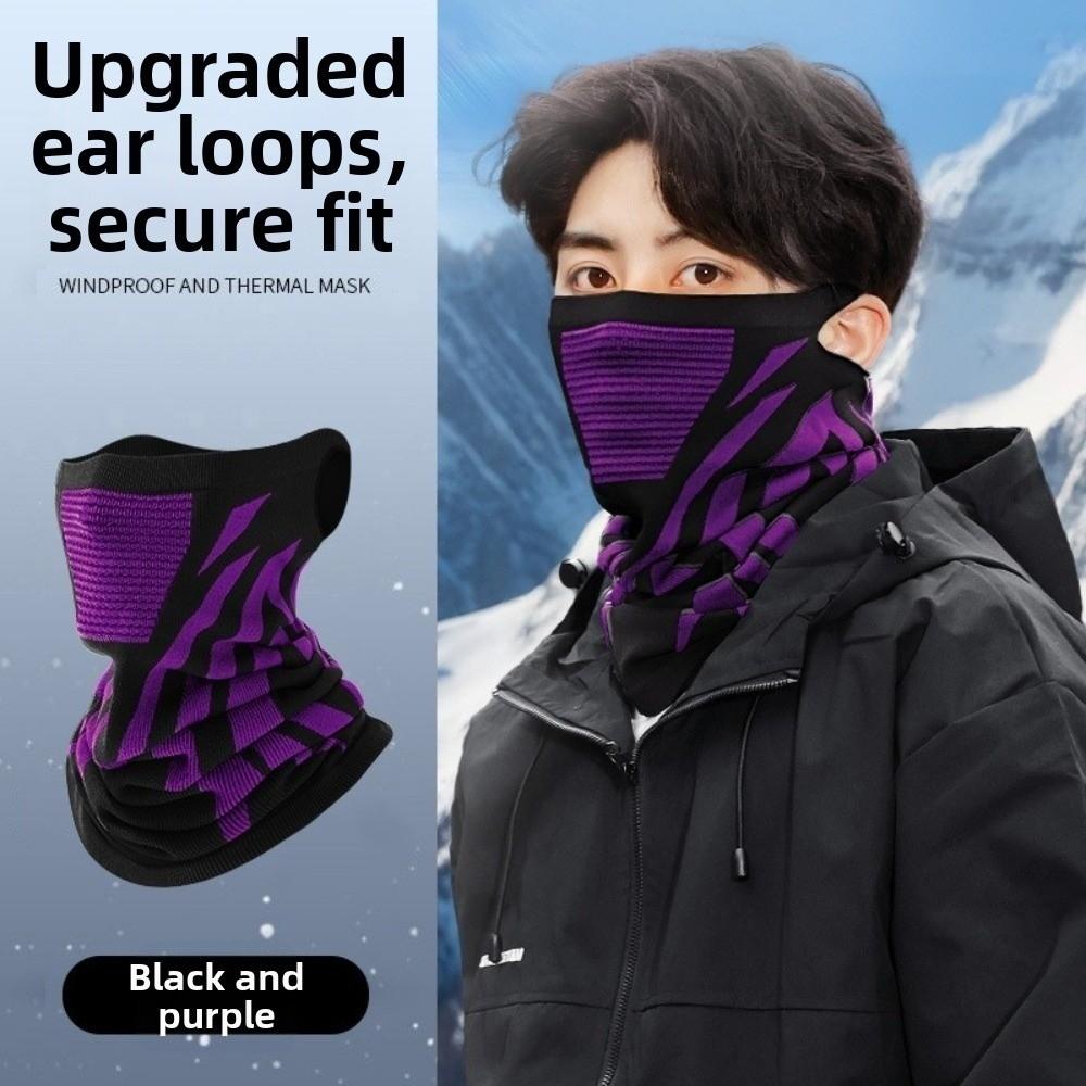 Ear Loop Winter Neck Warmer Windproof Thermal Neck Scarf New Seamless Balaclava  Cycling