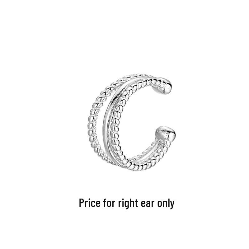 Korean Style Irregular Shiny Gear Ear Cuff, No Piercing Needed, Versatile and Chic for Autumn