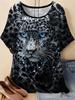 New Women 3D Print Animal T-Shirt Cool Cheetah Graphic Tees Summer T-Shirts Tops Oversize Short Sleeves Y2k Street Women Clothes
