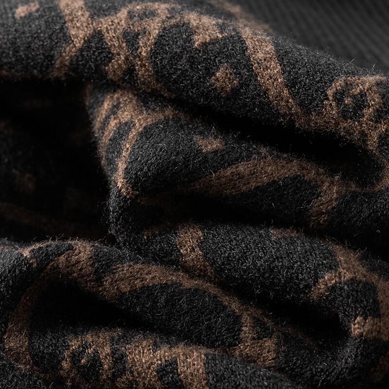 Herren Übergröße Winter Thermo Wollmischung Strickpullover