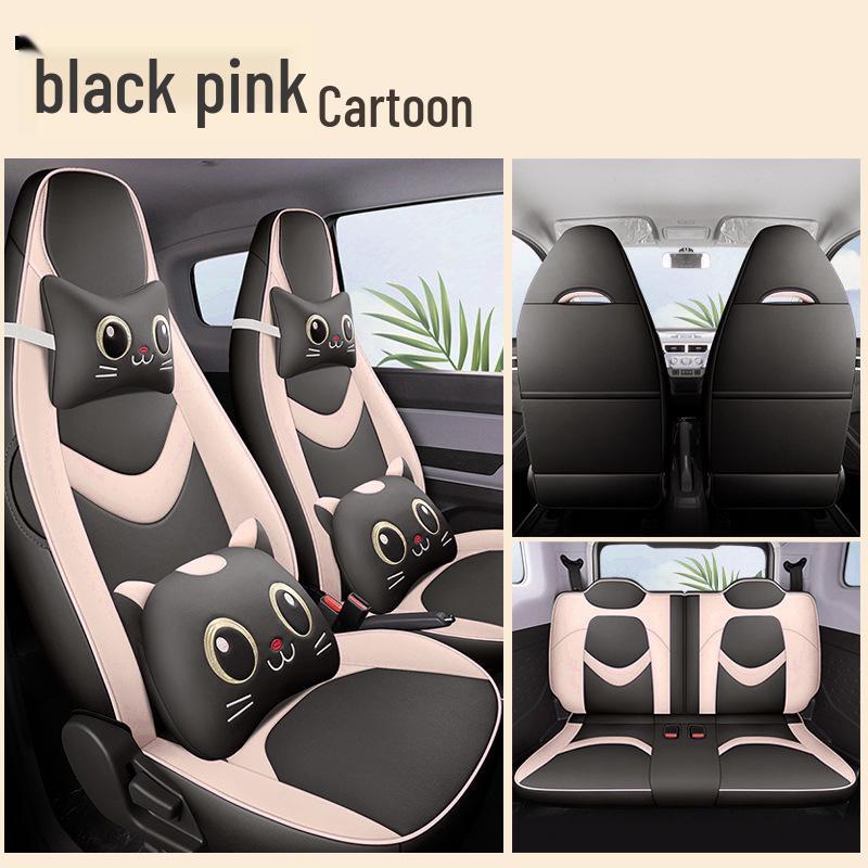 Chery QQ Ice Cream Sundae Electric Car Leather Seat Cover - Cute, Full Wrap, Four Seasons Compatible, 2022 Edition.