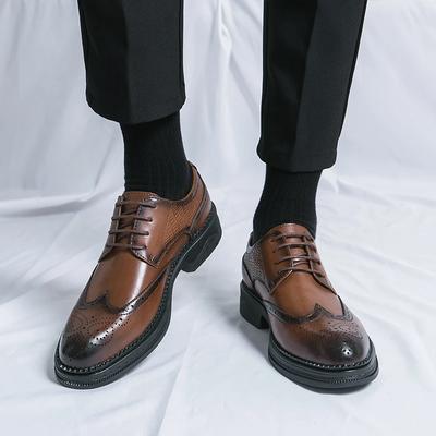 Modne półbuty, skórzane buty męskie casualowe, mokasyny, ręcznie szyte buty na grubej podeszwie, designerskie luksusowe s, buty wizytowe, wsuwane