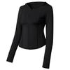 UPF10 + ice silk slim-fit sunscreen clothes women's cool skin ice-feeling sunscreen clothes UV-proof hooded yoga clothes jacket tide