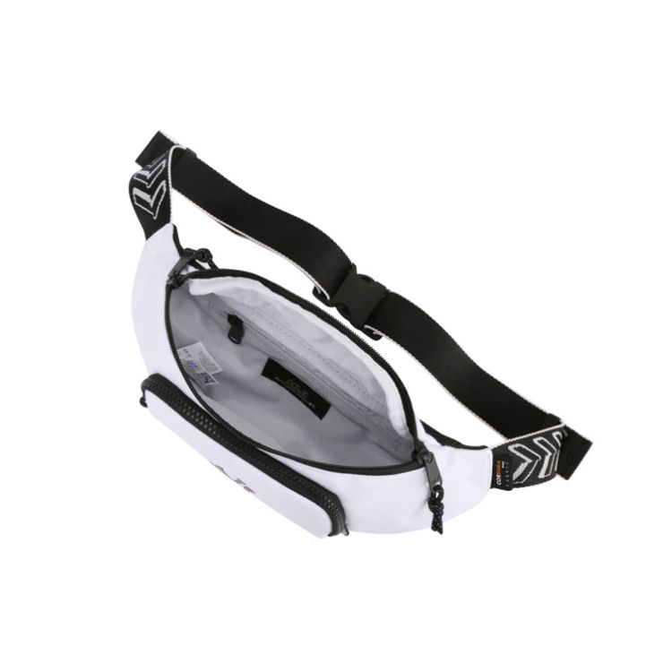 MLB New York Yankees Logo NY Zipper Canvas Waist Bag Unisex Waist Bag White 32BGCS111-50W