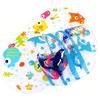 Safety Kids Anti Slip Bath Mat Soft Cartoon PVC Non Skid Shower Mat with Suction Cups for Toddler Bathtub