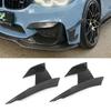 Lip Fin Splitter Spoiler Canard Sticker 6pcs Glossy Black Carbon Fiber Car Styling Front Bumper