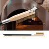 Pizza Oven Brush Copper Stove Brush Bristle Wood Long Handle Grill Cleaning Oven Brush for Small Oven Kitchen Tool