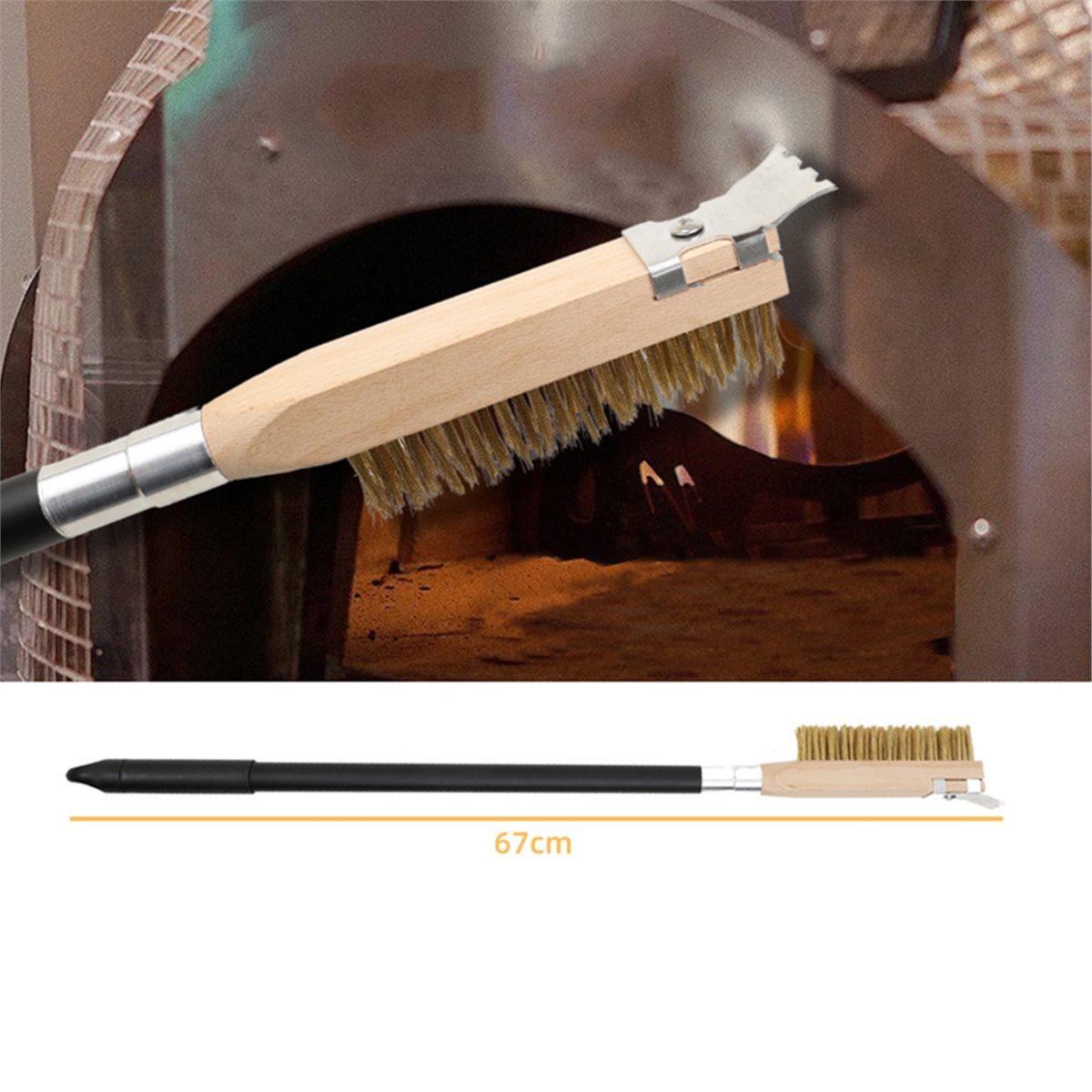 

Pizza Oven Brush Copper Stove Brush Bristle Wood Long Handle Grill Cleaning Oven Brush for Small Oven Kitchen Tool China Mainland