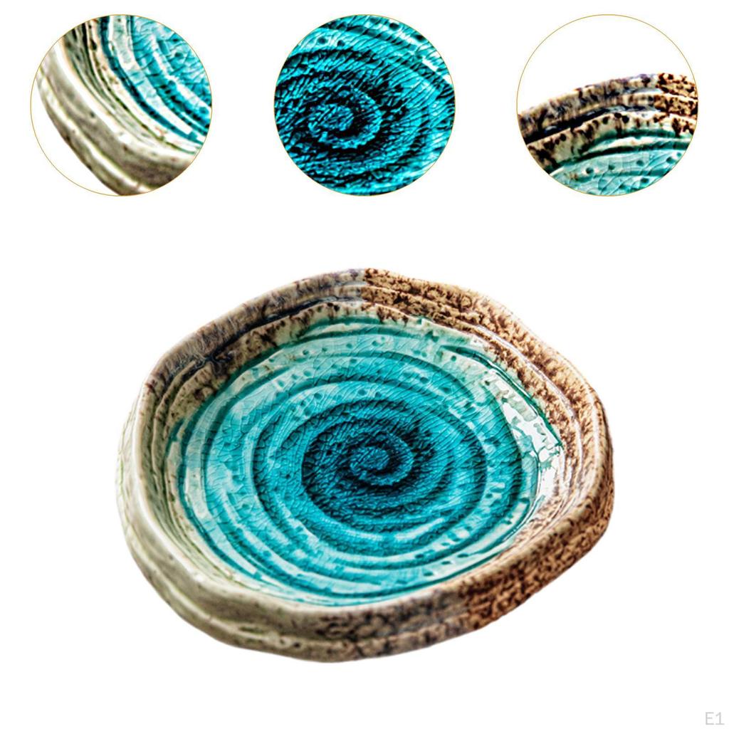 Ceramic Dinner Plate Irregular Deep Versatile Decorative Vintage Hotel Tableware for