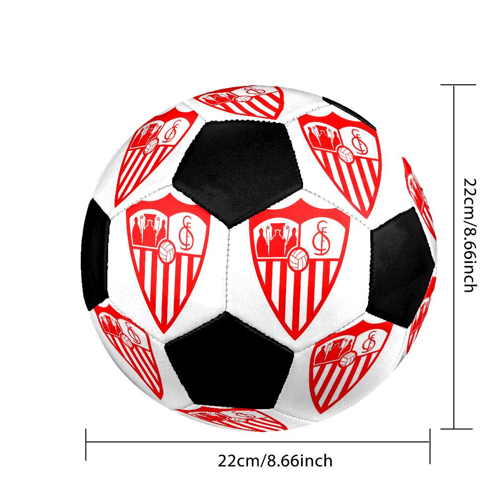 1PC Sevilla logo size 5 soccer ball PrahaIndoor Soccer Ball Colorful All Ages Machine Stitched PVC Competition Ready Durable High-Bounce