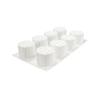 8 Hål Silikon Mousseformar Cylinderform Bakform Bakform Non-stick BPA Fri för Choklad Fondant Mousse