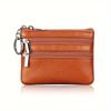Porte-monnaie en cuir véritable pour femme, Mini pochette en peau de vache, Mini portefeuille avec chaîne