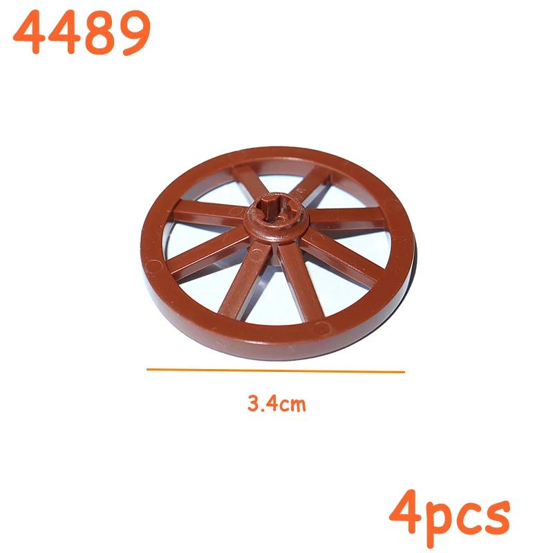 Non-Toxic Tire Wheel Cross Hole Car Truck Wheels Hub Hard Plastic Technical Bricks Moc Motorcycle Tyre & Rim Construction Building Blocks