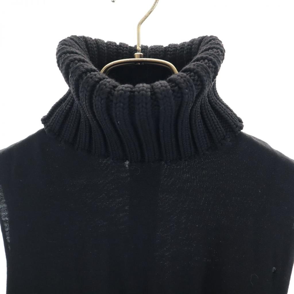 CHANEL No sleeve turtleneck Knit vest 38 black Women Used