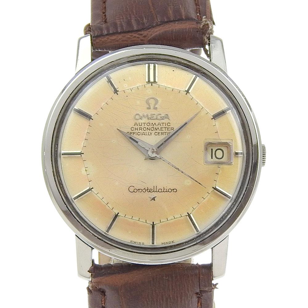 

OMEGA Constellation Watches 168.005 beigeDial Stainless Steel/Embossed Leather Mechanical Automatic Analog display mens Used