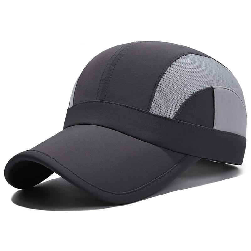 Summer Quick-Dry Baseball Cap Brim Spliced Net Cap Outdoor Sports Sun Hat Cap