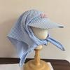 Fashion Plaid Pattern Sunshade Hat Simple Breathable Cotton Baseball Cap Quick-drying Headwears Beach Wear