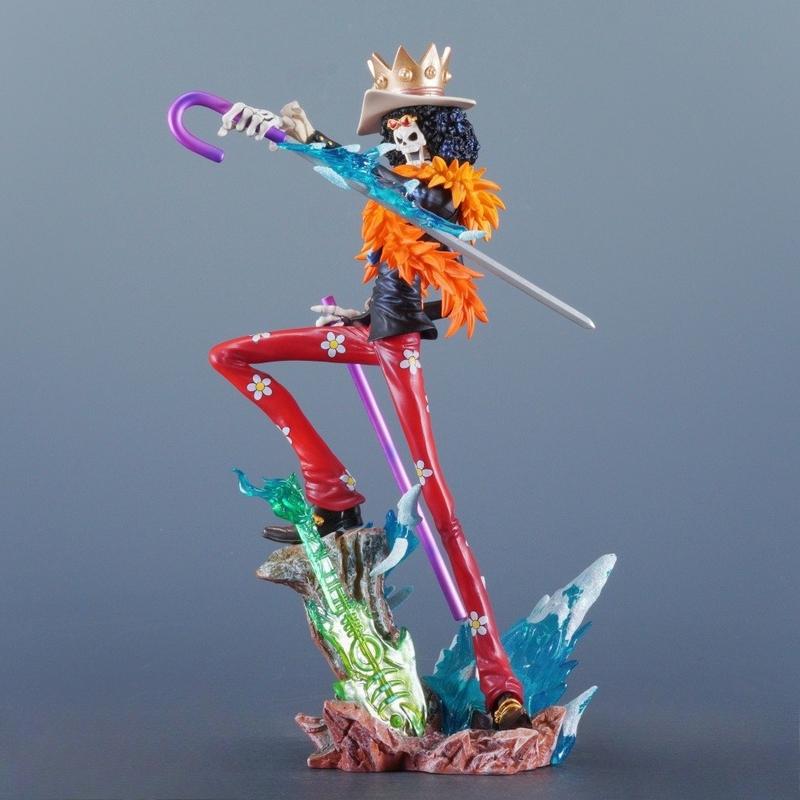 33cm/12.99in Anime ONE PIECE Figure Brook Action Figures Pvc Burukku Statue Desktop Ornamen Collection Model Toys Gifts